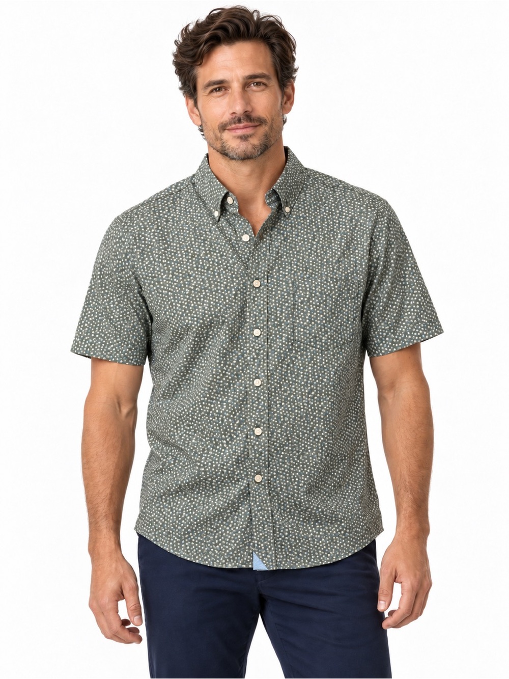 Untuckit Short Sleeve Button-Up Shirt Large